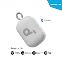 PARLANTE SOUNDCORE SELECT 4 GO Bluetooth IP67 5W RMS 20h Blanco
